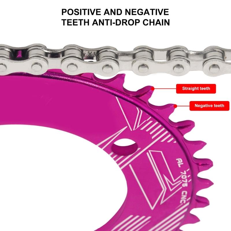 32T/34T/36T/38T 104BCD Fahrrad Rundform Narrow Wide Kettenblatt Kettenrad Fahrrad Kreis Kurbelgarnitur Einzelblatt Teile