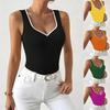 New Black & White V-Neck Fashion Camisole: Casual, All-Season Style