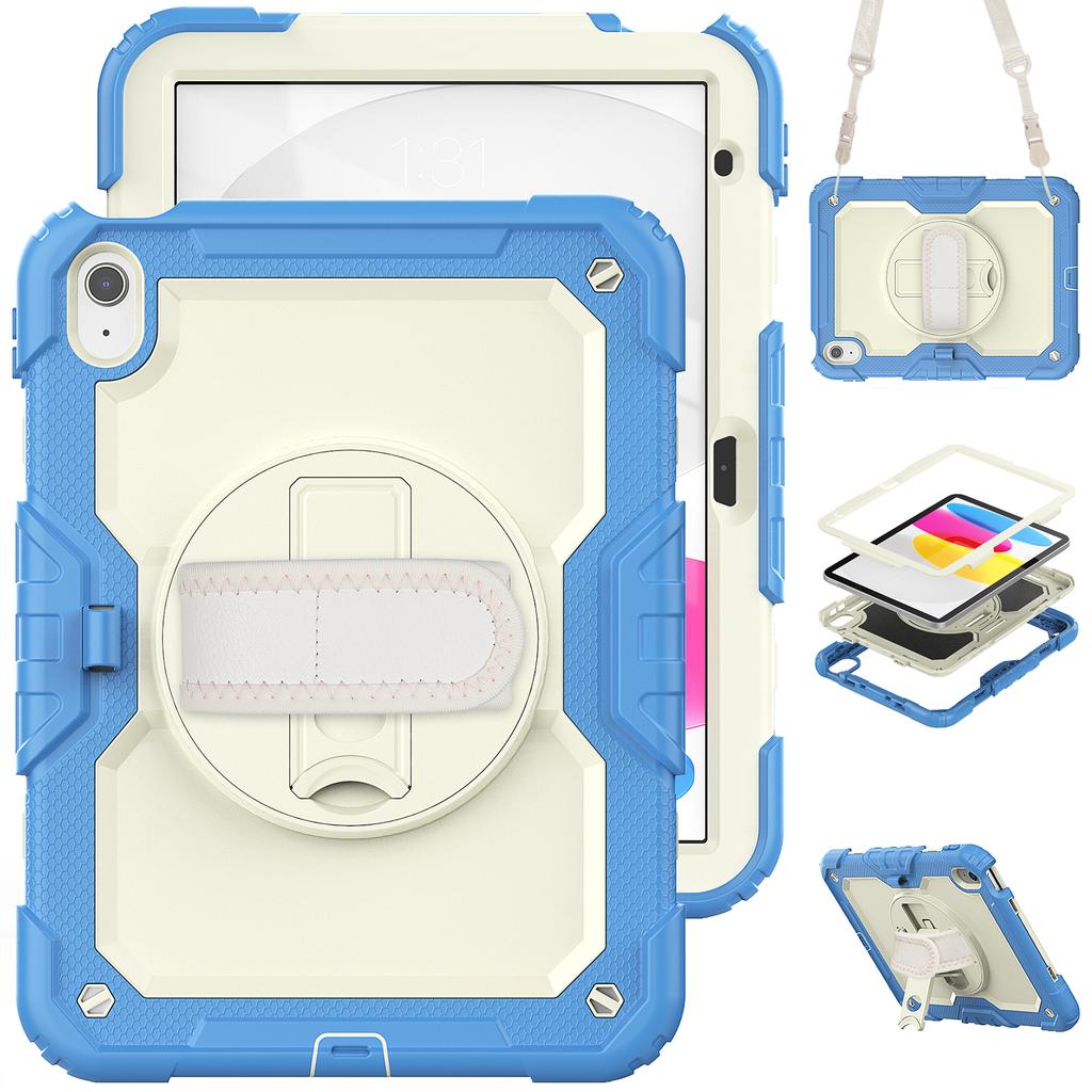 Armor Stand Case Universal for IPad 2025 11" A16 11th 10.9 2022 10th Gen Hybrid Cover with Screen 3-Layers Protection Protector