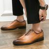 Mode Hommes Marque de Luxe Négociation d'Affaires Rendez-vous Soirée Formelle Chaussures Sociales Bureau Chaussures Oxford de Haute Qualité Confort Chaussures Polyvalentes