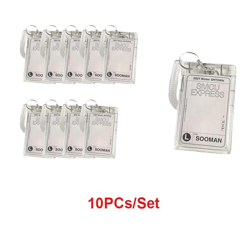 1Style School Card Access Card Holder Acrylic Transparent Protective Sleeve ID Card Bus Meal Worker ID Card Holder