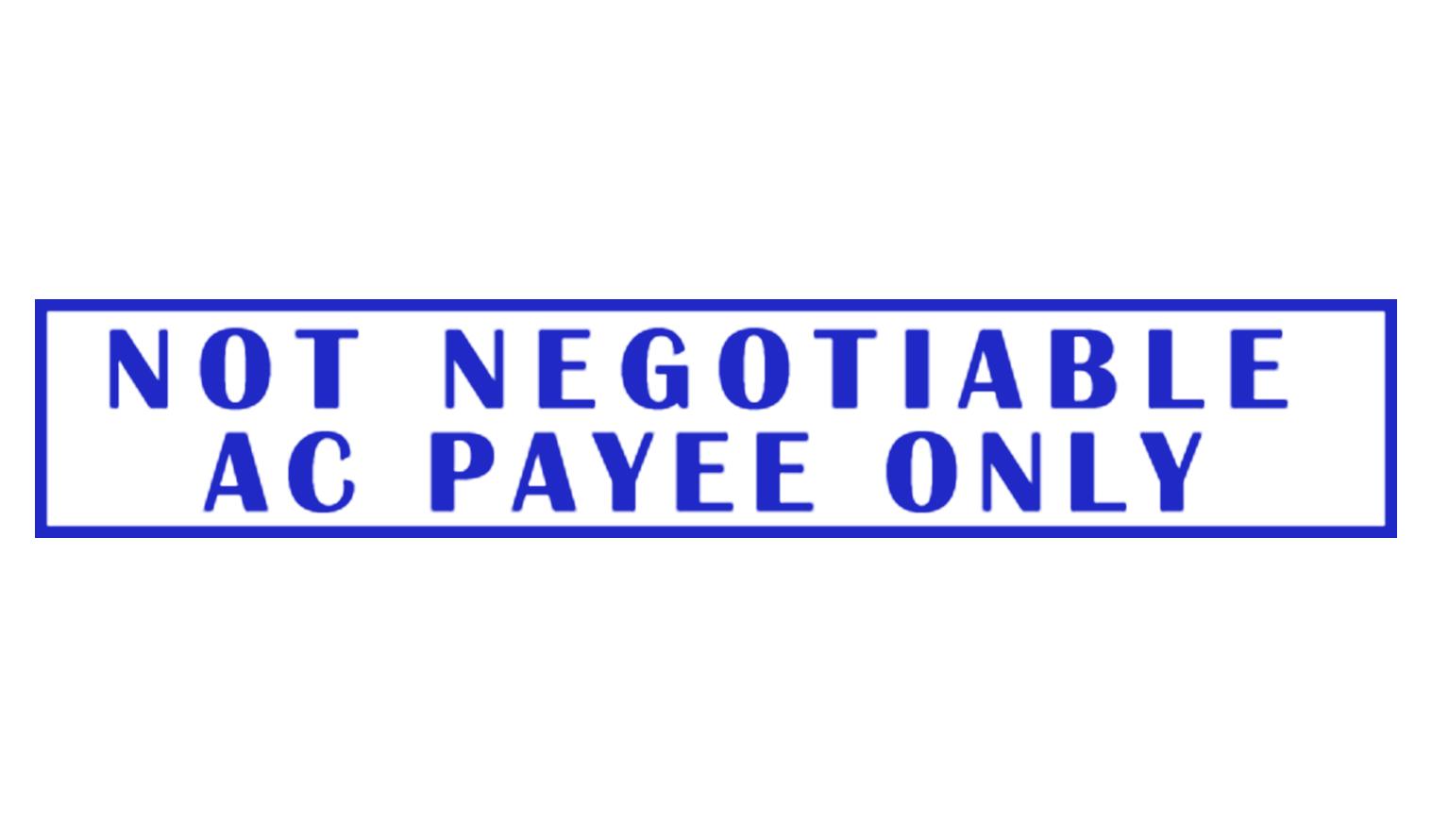 

Printtoo Not Negotiable Ac Payee Only Self Inking Rubber Stamp Pre-Inked Office Stamp- Home Office Business Stationery, Black- 42 x 9 синій