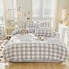 Plaid Double Duvet Cover Set 220x240 Solid Twist Soft Pillowcase King Size Bedding Set Quilt Cover Set