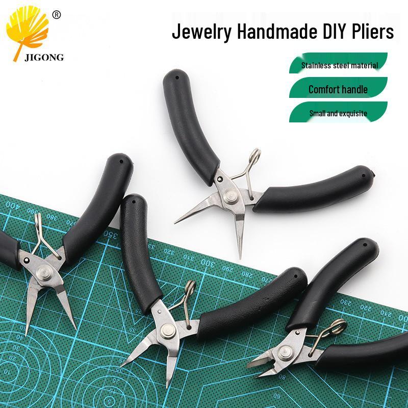 Toothless Pointed-Nose Diagonal Cutting Pliers: Small Stainless Steel Jewelry & DIY Palm Pliers