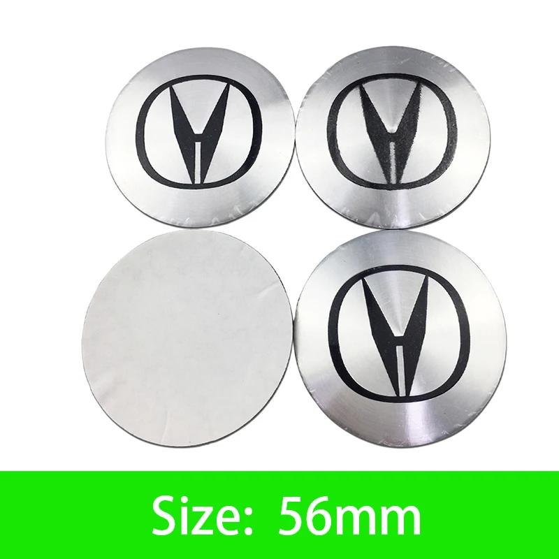 4 Bucăți 56mm Capac Central Butuc Roată Mașină Embleme Autocolante Accesorii Pentru Honda Civic FIT Accord Prelude CRV 5th City CRZ CRX Jazz Acura