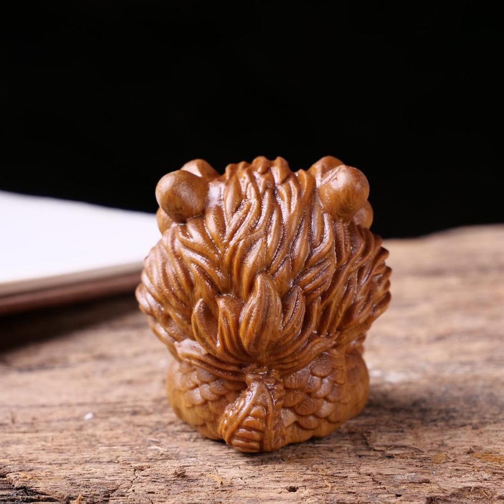Green Sandalwood Dragon Year Zodiac Tea Pet Ornament