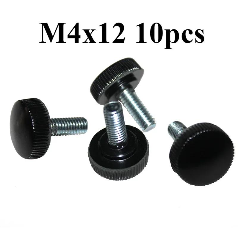 4.8 Grade carbon steel Screw Screw Bolt M3 M4 Metric Male x 6-35mm Thread Legnth With phenolic plastics knurling Head