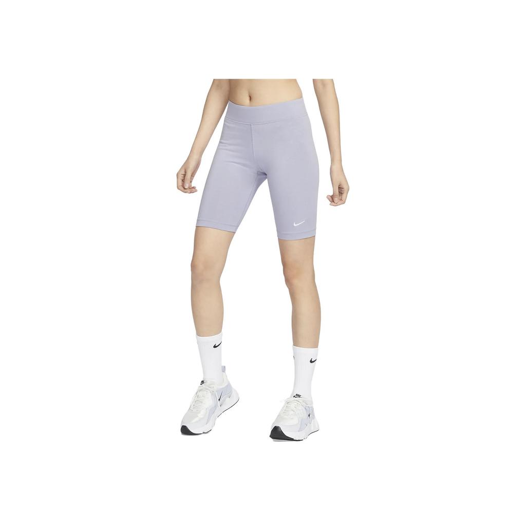 New Nike Sportswear Essentials Series Fitness Shorts Women's Misty Gray Blue CZ8527-519