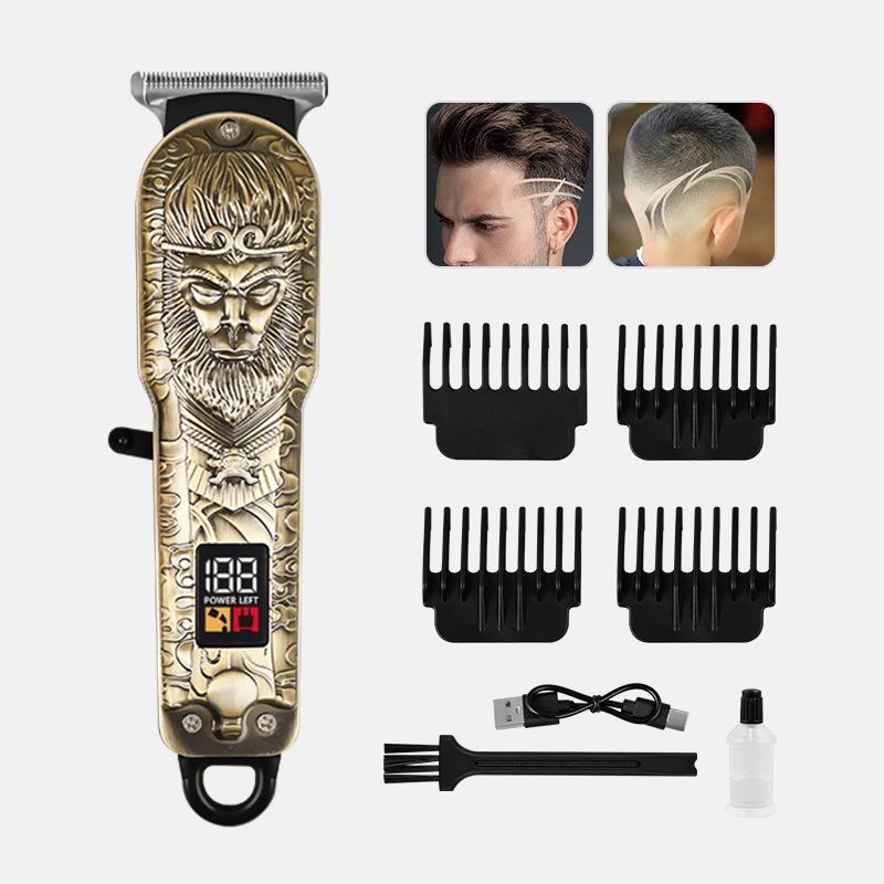 Salon Special LCD Digital Hair Clipper: Precision Electric Trimming & Carving