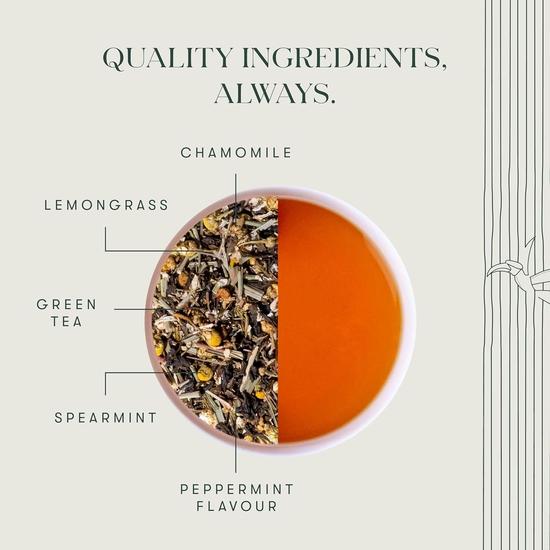 Luxmi Estates Minty Mile Chamomile Mint Green Tea 50gm Tin | USDA Certified Organic Green Tea | Low Caffeine Chamomile Tea