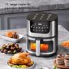 7L Stainless Steel Smart Air Fryer with Visible Cooking Window - Large Capacity Household Model, US Standard