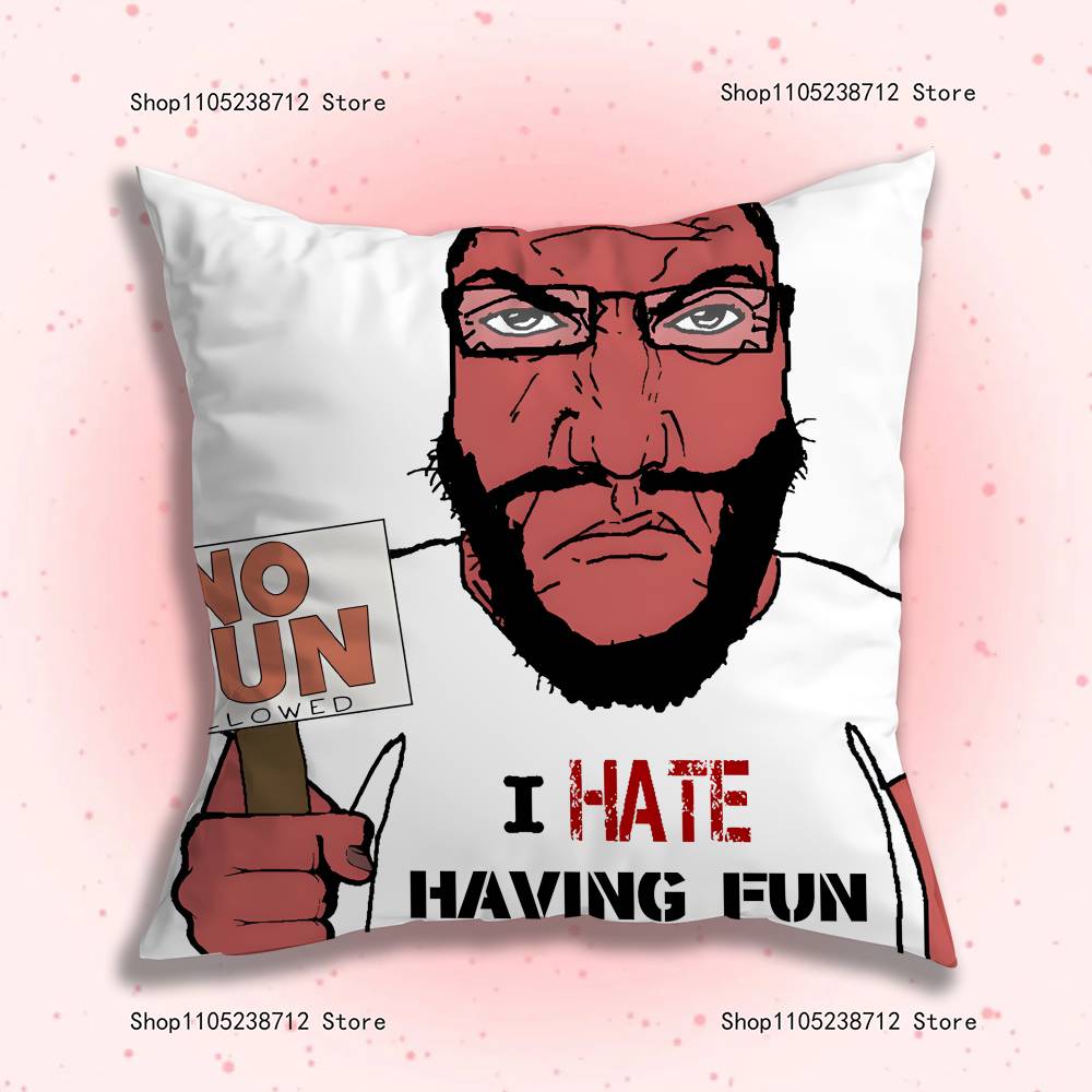 Wojak Soyjak Its Over Funny Meme Pillow Covers Cartoon Sofa Decorative Home Double-sided Printing Short Plush Cute Cushion Cover