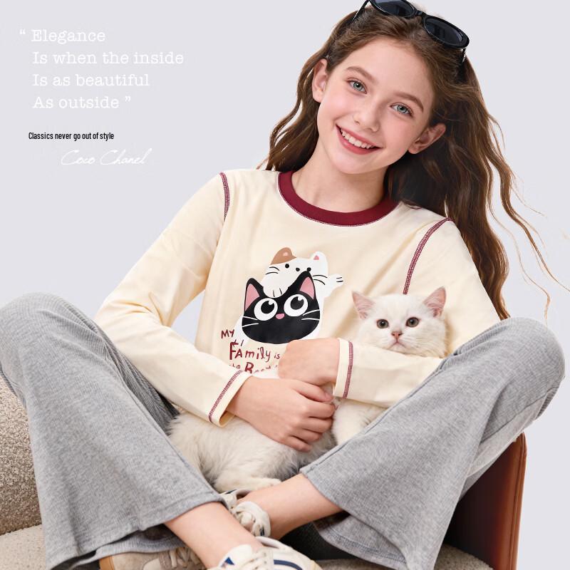 Duomiaowu Girls  Long-Sleeve Casual T-Shirt 160