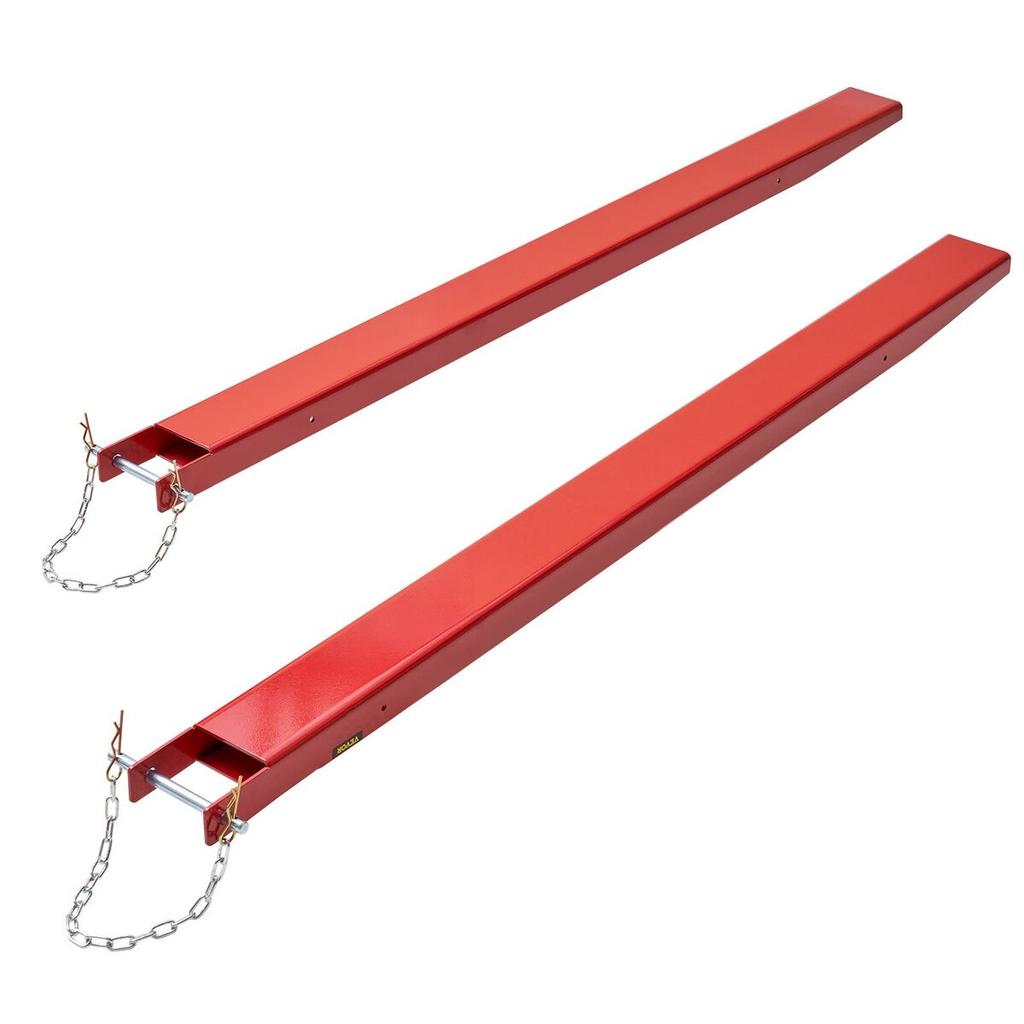 Pallet Fork Extensions, 72" Length 4.5" Width, Heavy Duty Carbon Steel Fork Extensions for Forklifts, 1 Pair Forklift Extensions with Pins, Forklift