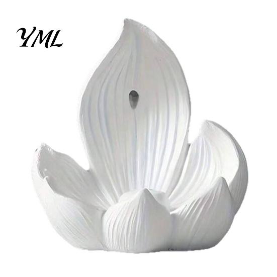 Backflow Incense Cones Lotus Burner Holder, Resin Cone Diffuser, Desktop Spiritual Home Decor Aromatherapy Holder for Yoga Meditation Tea Room Bedroom