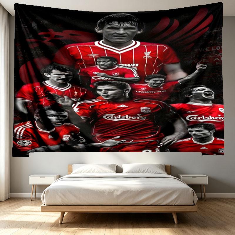 Liverpool F.C Print Tapestry - Portable Wall Decor Cloth, for Home, Dorm, Travel, Bedroom, Living Room - Ideal Birthday Housewarming Gift