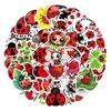 55 Unique Ladybug Graffiti Stickers: Cute Cartoon DIY for Skateboards, Water Bottles, and Luggage