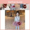 Fashionable Children's Knitted Gloves And Colorful Shoulder Bag For Everyday Use