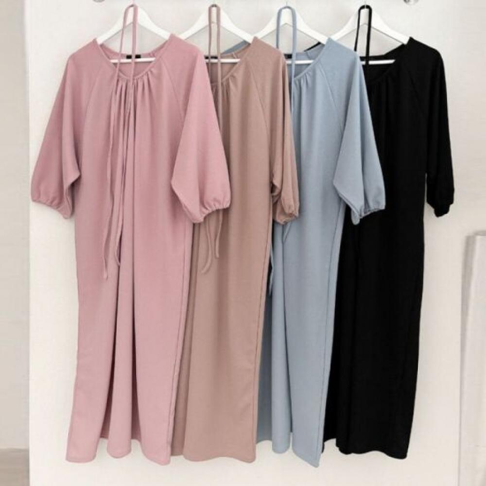 From Heart Women Big Size Balloon Neck Long Dress