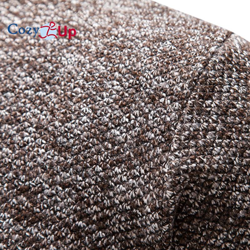 Cozy Up Men's Autumn and Winter Solid Thickened and Padded High-Collar Sweater