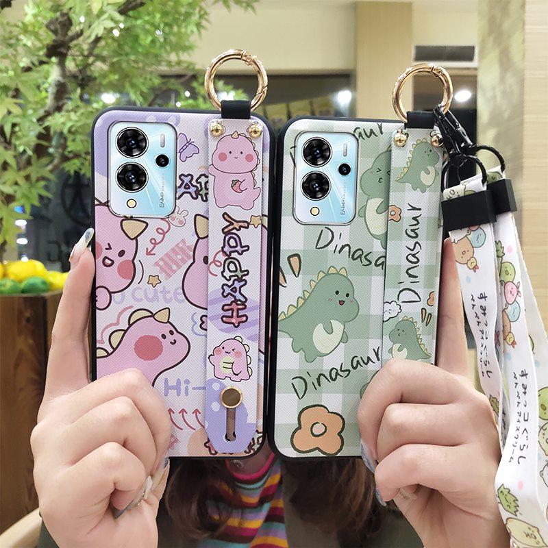 Wrist Strap Soft case Phone Case For ZTE Blade V40 Pro Dirt-resistant Cartoon Back Cover Cute Waterproof Anti-knock Ring