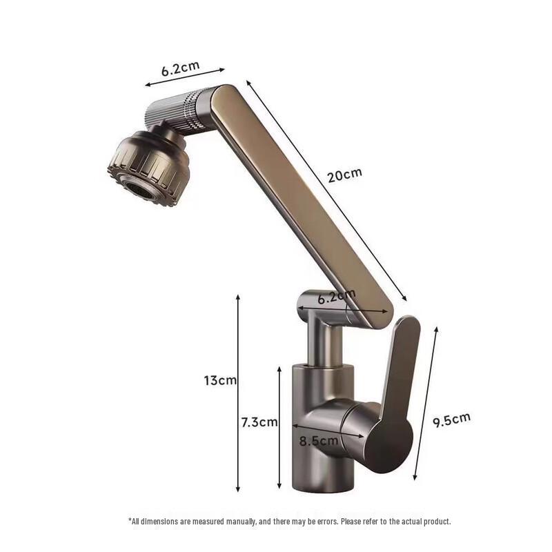 TLXT Rotatable Mechanical Arm Bathroom Faucet