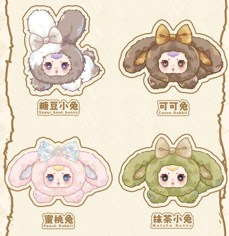 Mm toffee iepuraș drăguț palmă comoară pluș cutie oarbă desene animate drăguț ornament păpușă de pluș joc la modă cutie oarbă