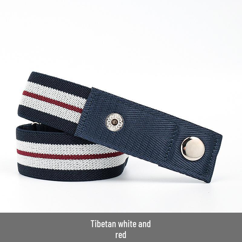 Lazy Unisex Elastic Belt: No-Tie, Seamless, Invisible Canvas Belt for Jeans