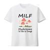 M I L F Mushrooms D Like To Forage Apparel Womens T Shirt White Vintage Washed Comfortable Breathable Soft Stylish Homme
