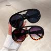 Oversized Round Sunglasses UV400 Fashion Double Bridge Gradient Candy Colors Men Women Shades Trendy Eyewear