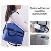 Water Repellent Picnic Bag Insulated Double Layer Lunch with Shoulder Strap, Durable Oxford Cloth Large Portable Thermal Meal Tote Capacity Container,