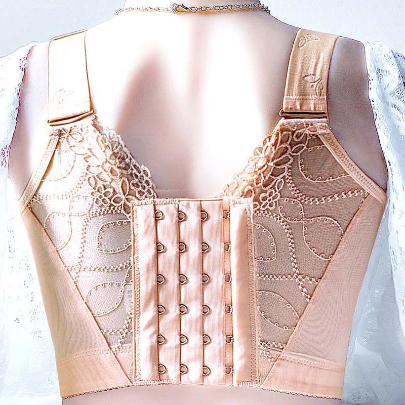 Large Size Thin Section No Steel Ring Underwear Women Receive Auxiliary Breasts 6-breasted Breathable Bra Gathered On The Support Full Cup Bra CDE