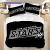 San Antonio Spurs Vivace Spirito di Squadra Set da Tre Pezzi(1 * copripiumino + 2 * federa, senza nucleo)Set biancheria da letto Morbido e confortevole