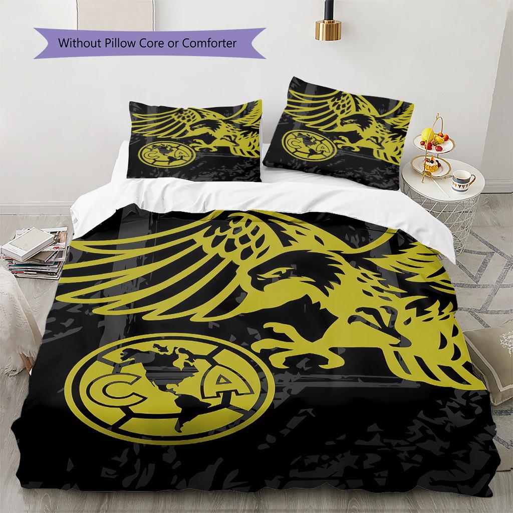Club America Pattern Bedding,Quilt Set Quilt Cover Pillowcase Home Birthday Gift(1 * Duvet Cover + 2 * Pillowcase, Without Core)