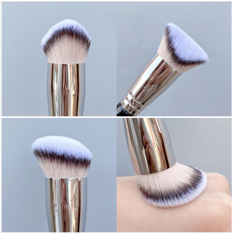 PA Foundation Brush 3D Shape Soft Synthetic Hair Flawless Finish Face Buffing Makeup Brush Cosmetic Tool