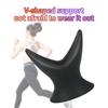 Soft Hollow Silicone V-Shaped Anal Plug To Expand Anal Endoscope Couple Training Anal Hollow Anal Plug Black Sex Toys