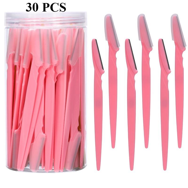 3/30/40Pcs Eyebrow Trimmer Makeup Beauty Tools Safe Eye Brow Razor Face Body Hair Removal Shaver Blades Eyebrows Shaping Knife