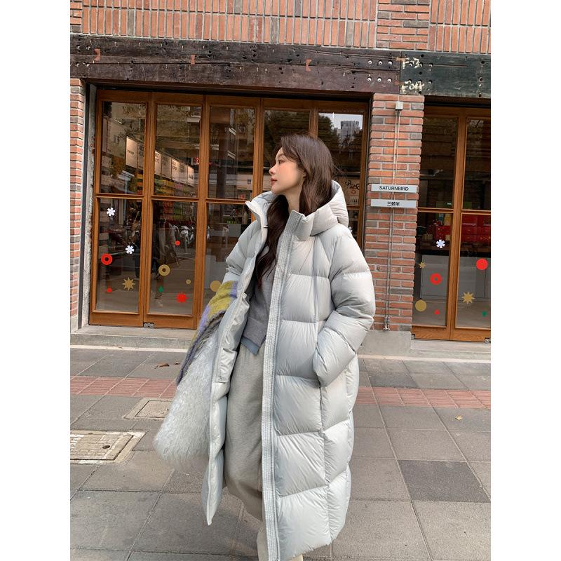 Cloud puff down cotton clothes women's medium and long new thickened winter bread clothes cotton clothes over the knee jacket