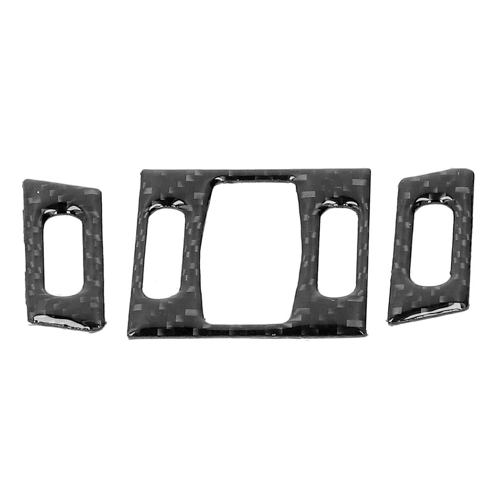 3pcs Carbon Fiber Interior Air Outlet Trim Cover Fit for 5 Series E60 E61 2004‑2010