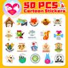 50 Cartoon Veterinary Doodle Stickers Personalized Decoration Pet Hospital Nursing Puppy Animal Protection Waterproof Stickers