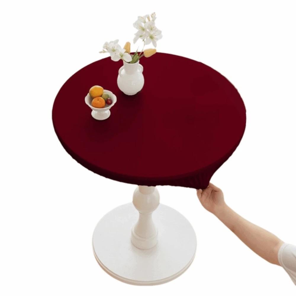 PU Leather Stretch Tablecloth Waterproof Table Protector Heat-resistant Desktop Cover Dining Table