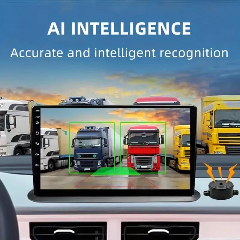 AI Smart Car Camera - 170° Fish Lens, BSD & ADAS Alerts, AHD-1080P, Front/Rear/Left/Right View Backup Camera with Buzzer Alarm