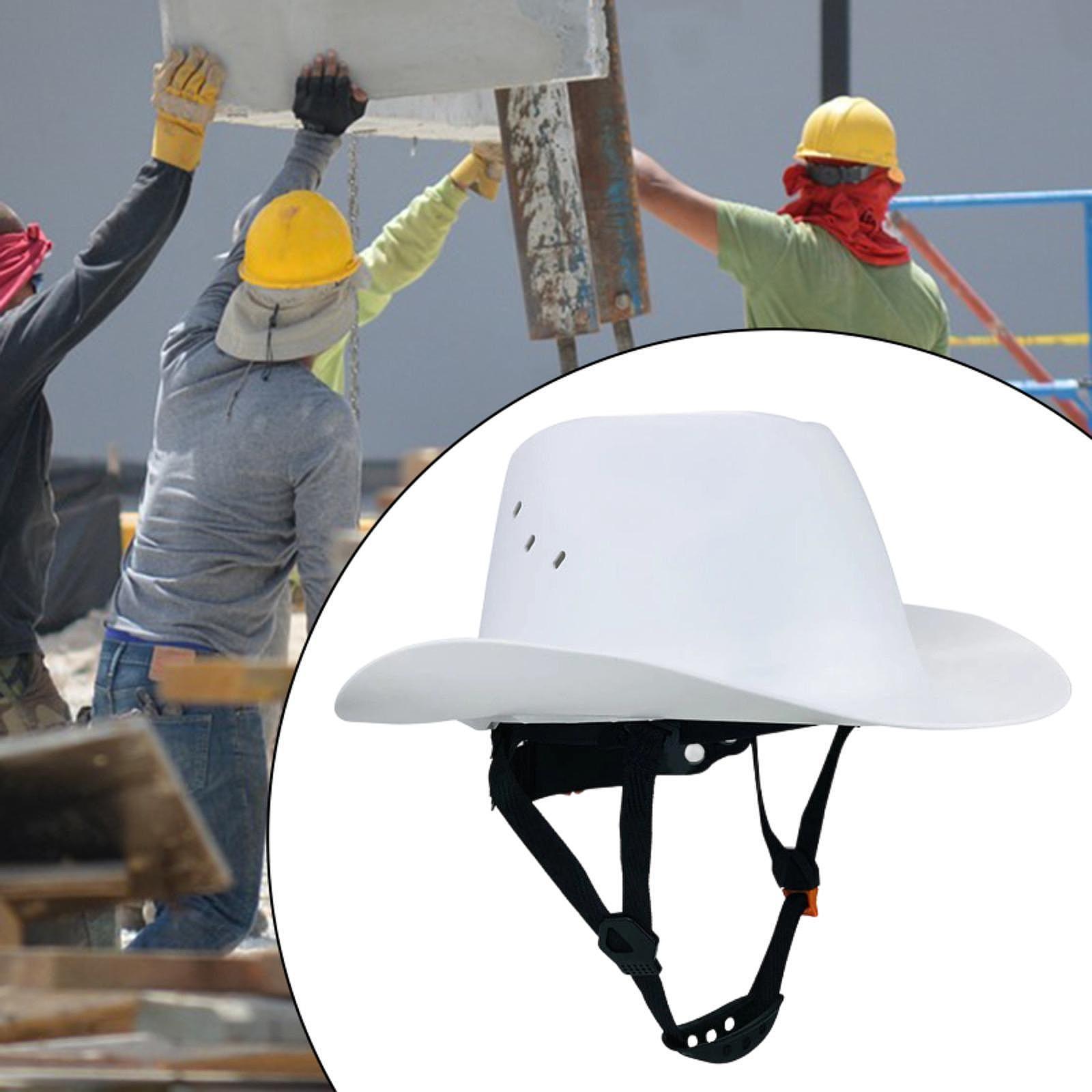 

Cowboy Hard Hat Practical Durability Easy to Use Portable Professional Versatile 4 Point Ratchet Suspension Industrial Work Hat