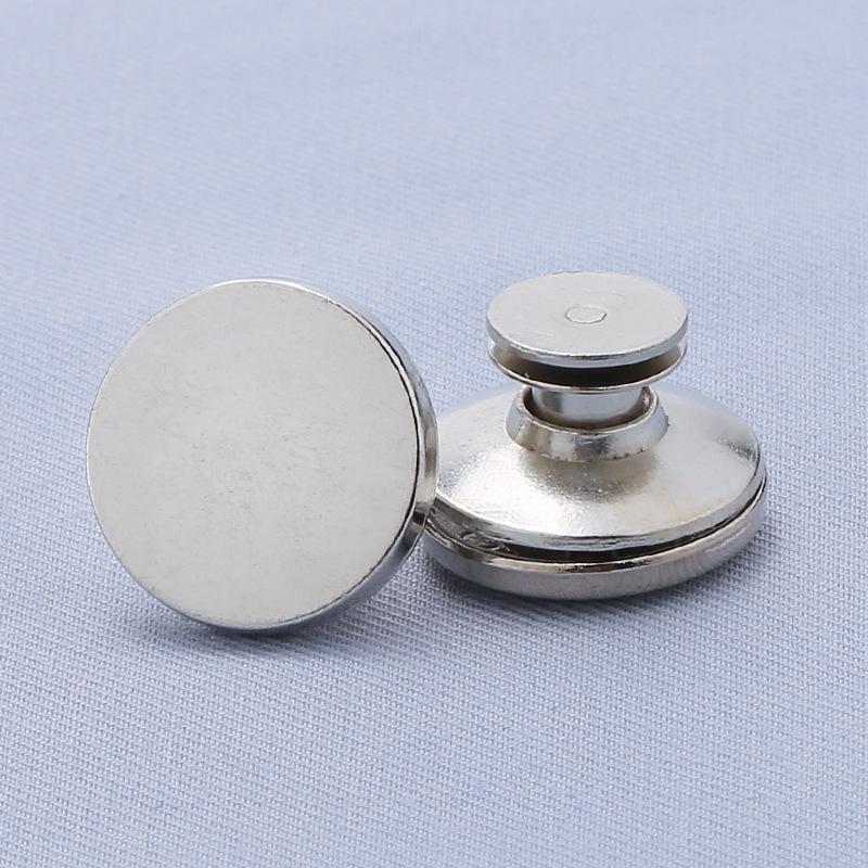 Adjustable 17MM Metal Waist Slimming I-Shaped Jeans Button - Detachable and Nail-Free