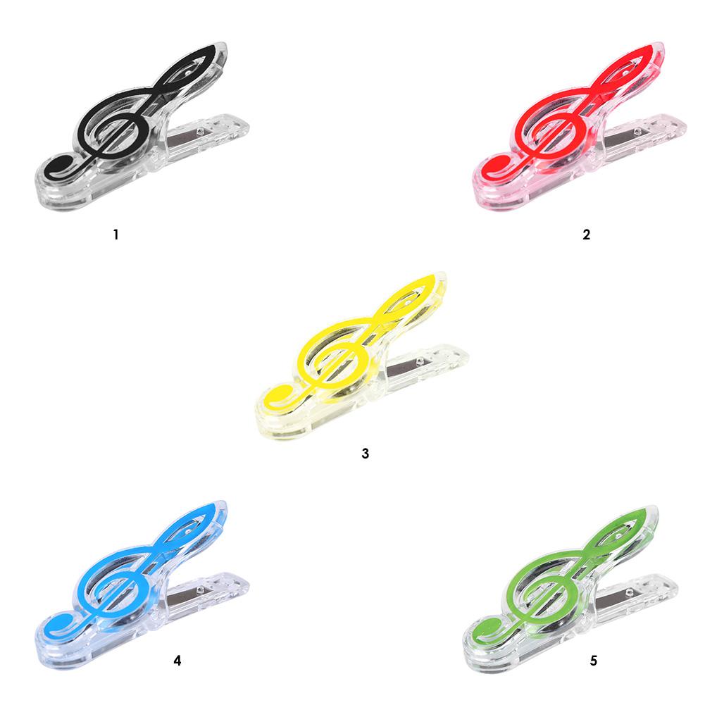 Plastic Musical Note Letter Paper Clip Piano Music Book Paper Sheet Spring Holder Folder for Piano Guitar Violin Performance Sta