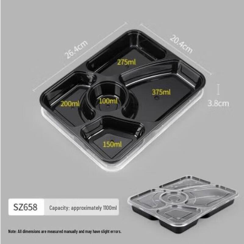 ZLIII Disposable Multi-Compartment Food Containers