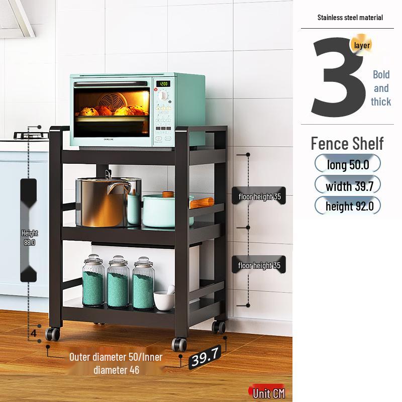 

3-Tier Carbon Steel Kitchen Storage Rack