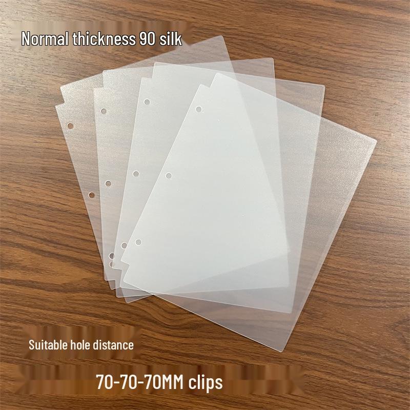 A5 Four-Pocket Star Card Album Divider: 6-Hole PP Binder Separator Sheets for Inner Page Protection.