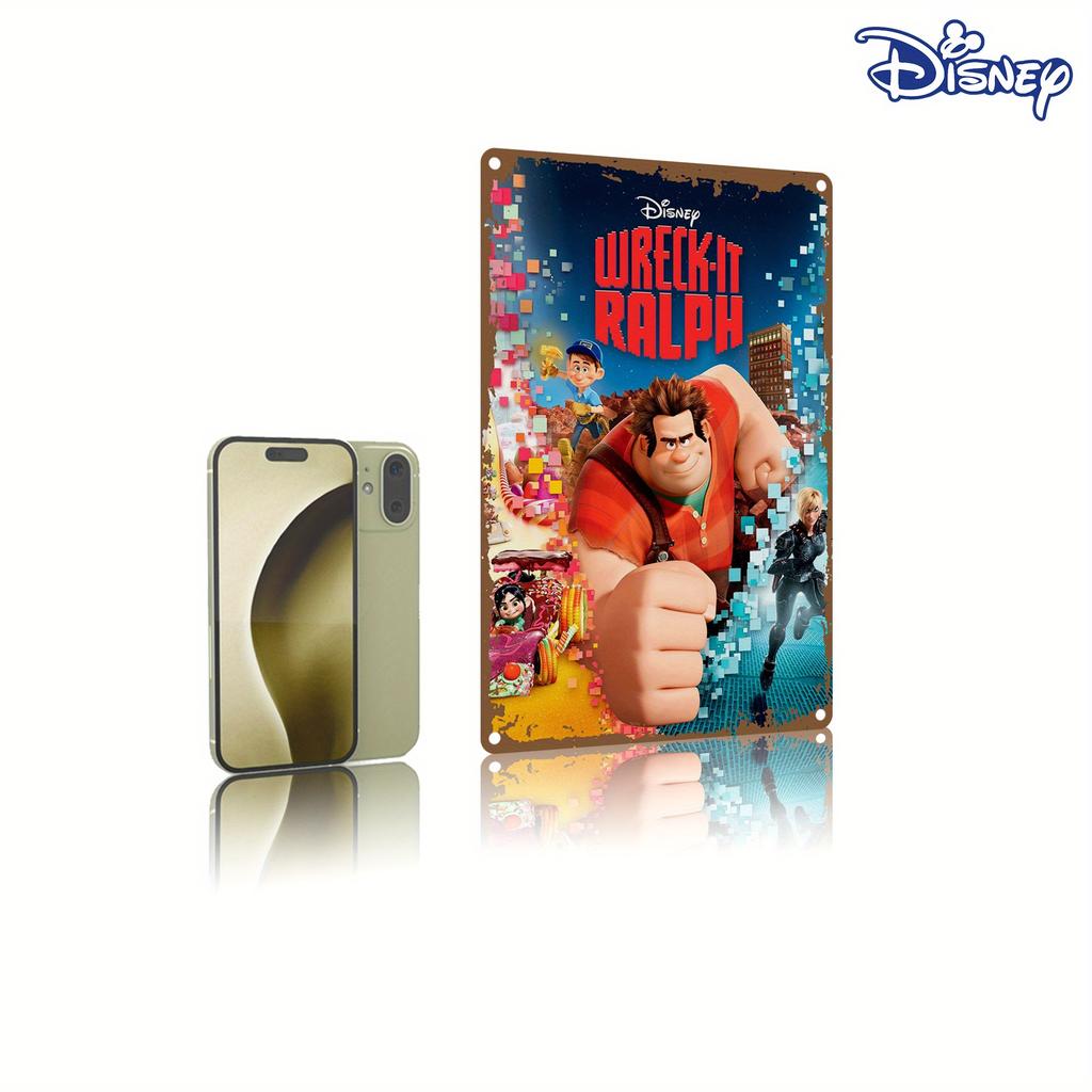 1pc Wreck-It Ralph Metal Tin Sign - 20.32x30.48 cm Vibrant Art Print with Iconic Characters, Action Theme, Perfect for Home Deco