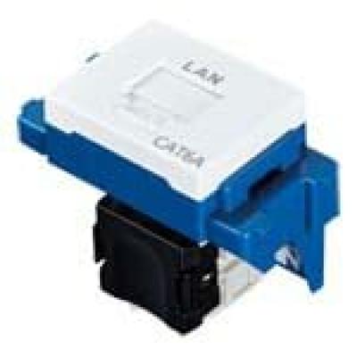 Panasonic LAN Wiring Equipment Information Modular Jack Advanced Series Guttosu CAT6A Embedded Ceramic White Width 44 X Depth X Height NR3180CW 38.7